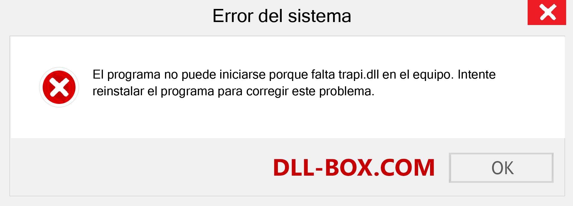 ¿Falta el archivo trapi.dll ?. Descargar para Windows 7, 8, 10 - Corregir trapi dll Missing Error en Windows, fotos, imágenes