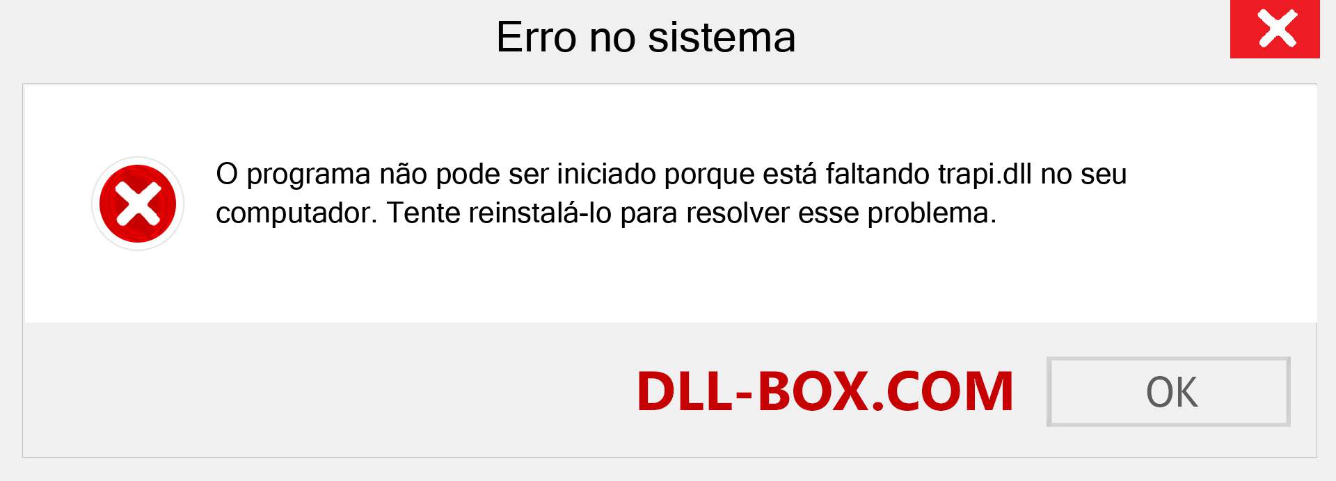 Arquivo trapi.dll ausente ?. Download para Windows 7, 8, 10 - Correção de erro ausente trapi dll no Windows, fotos, imagens